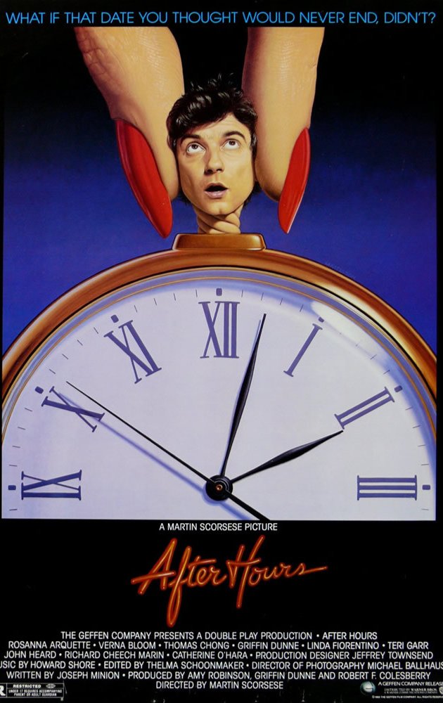 Movie poster of After Hours by Martin Scorsese. 