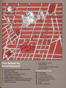 Campus Map from New School Bulletin 1993 Spring Vol. 50 No. 4