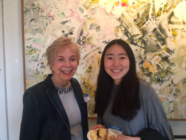 IRP member Carol Millsom with her conversation partner, Yukari Honda, 2018