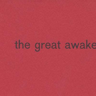 red cover of a book with the words the great awakening