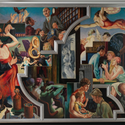 Panel from "America Today" at Metropolitan Museum of Art